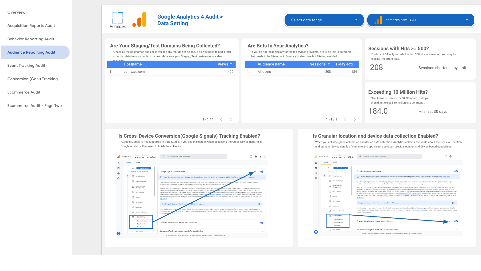 Google Analytics 4 Audit Tool by Admazes - Admazes - Innovative ...
